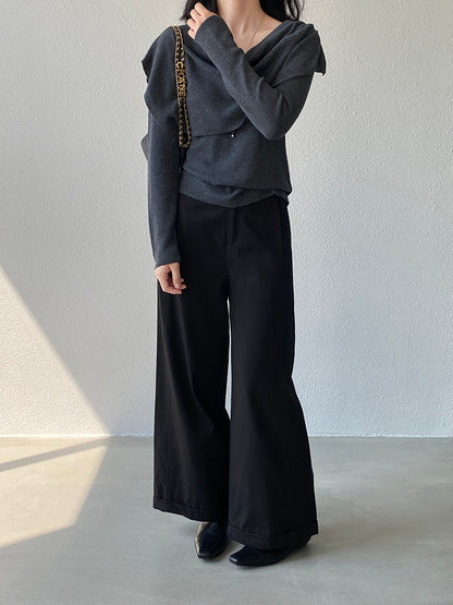 【cim1678】實拍法式高級優雅感顯瘦天絲棉直筒褲251030