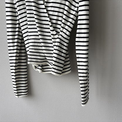 【Y218】實拍法式高級感交叉長袖針織衫(羊毛5%)251016