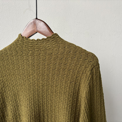 【Y312】實拍高單質感鏤空蕾絲半高領針織衫251106