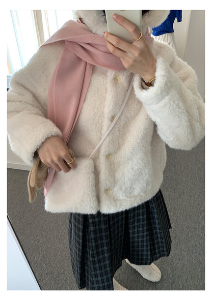 【H5506】實拍 溫柔輕奢皮毛一體保暖仿皮草大衣外套251118