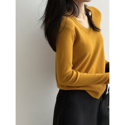 【Y275】實拍冬季U領長袖針織衫251106