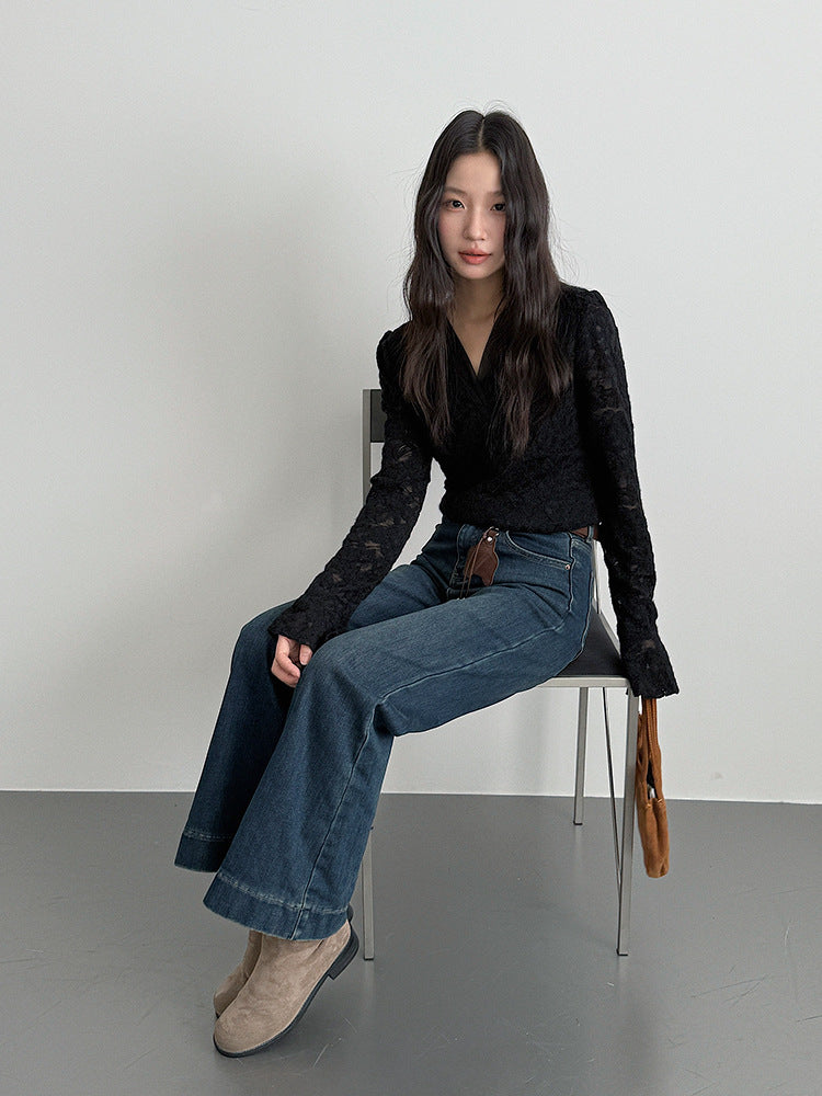 【LD3286】實拍S~XL冬季植絨加絨高腰彈力牛仔褲+鑰匙扣251103