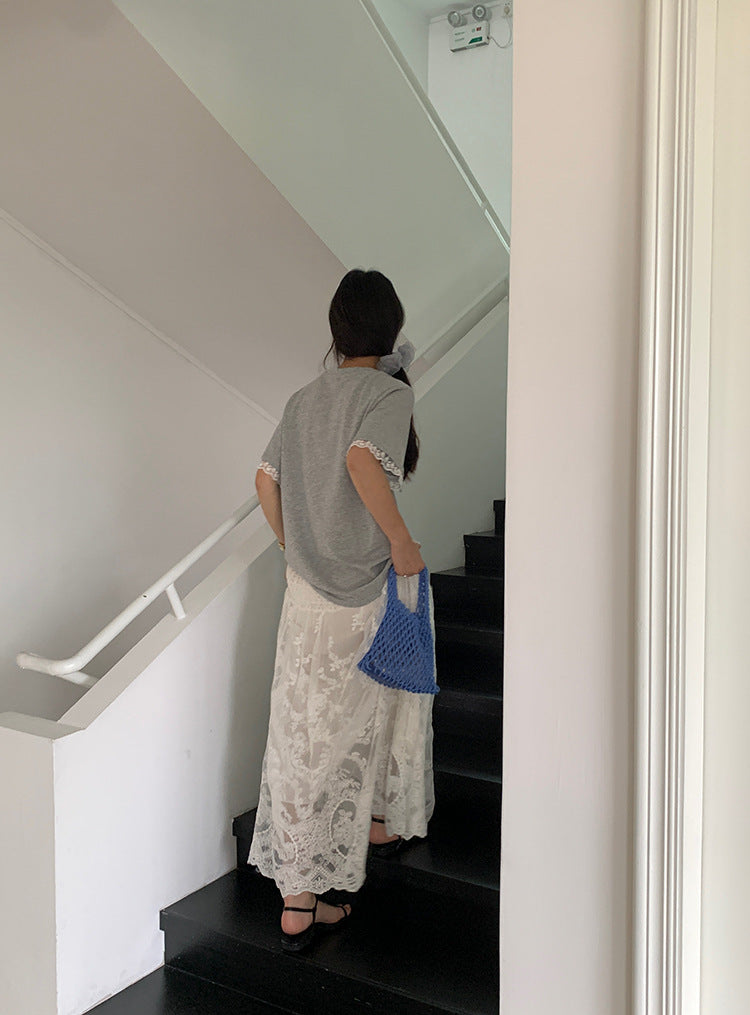 【L9702】實拍絕美四季穿的重工蕾絲長裙251117