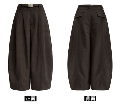 【cimz2137】慵懶垂墜・天絲棉高腰彎刀休閒寬褲260910