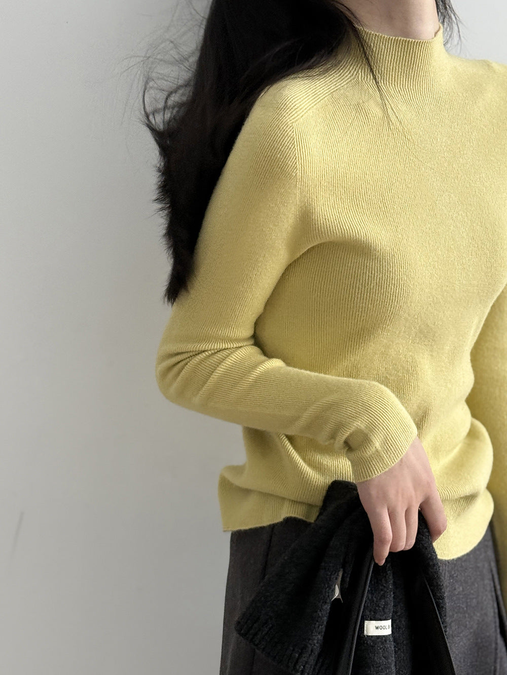 【Y315】實拍高級感半高領針織衫（棉羊毛4%)251106