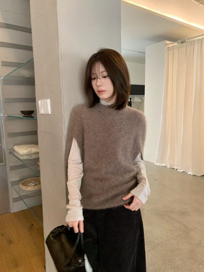 【LS5033】IMISS2026高質感親膚・羊絨保暖疊穿短袖毛衣260921