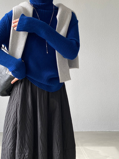 【cimz1388】實拍高領加厚高級感針織毛衣251128