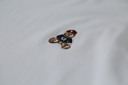 【LD11025】實拍舒適小熊刺繡寬鬆長袖T恤251124