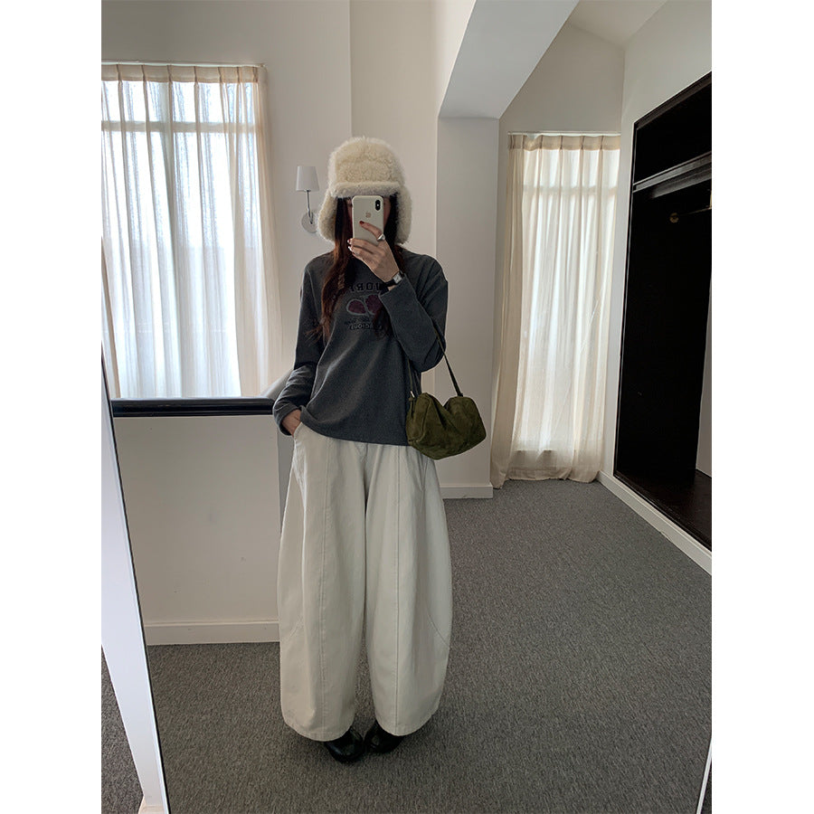 【H5497】實拍德絨加厚磨毛長袖T恤251118