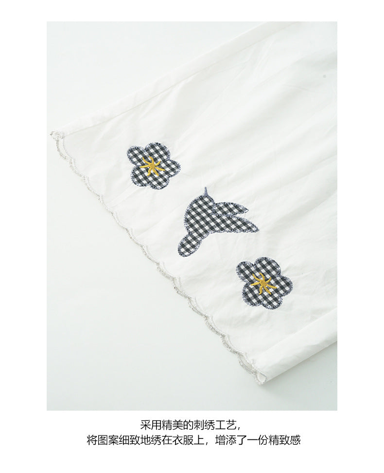 【H5299】 實拍夏天高級感重工刺繡清新感直筒褲250610