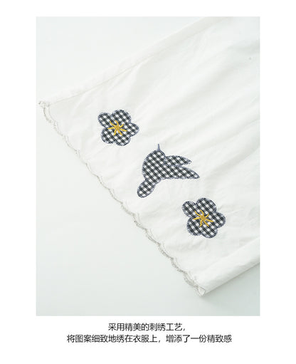 【H5299】 實拍夏天高級感重工刺繡清新感直筒褲250610