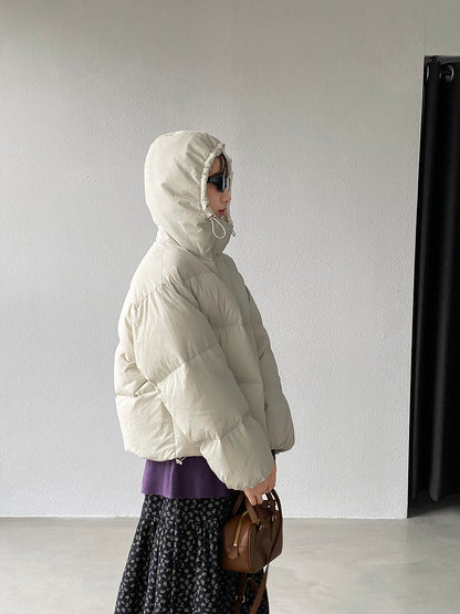 【cimz1728】實拍輕暖90％白鴨絨連帽羽絨外套251201