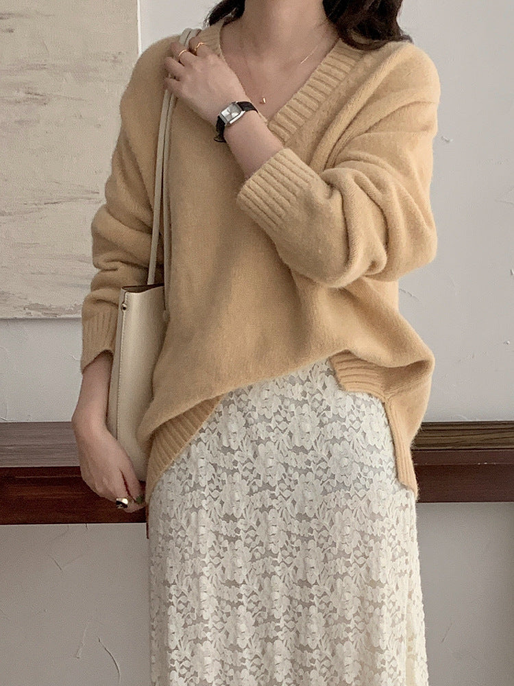 【LD9538】實拍慵懶軟糯寬鬆長袖針織毛衣251103