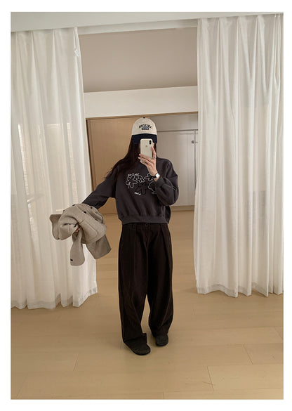 【H566】實拍秋冬高腰斜紋棉挺版西裝長褲（後鬆緊腰）251021