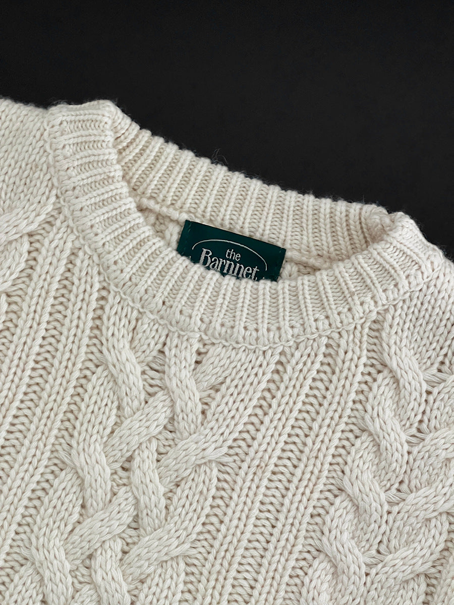 【cimz1398】實拍復古加厚保暖棒針麻花針織毛衣（棉羊毛17)251120