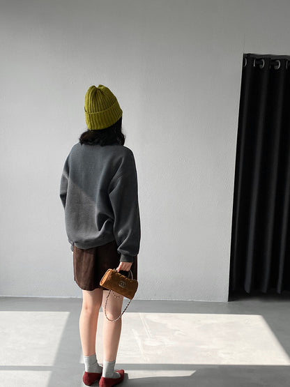 【cimz6389】實拍加絨加厚酪梨女孩長袖衞衣251120