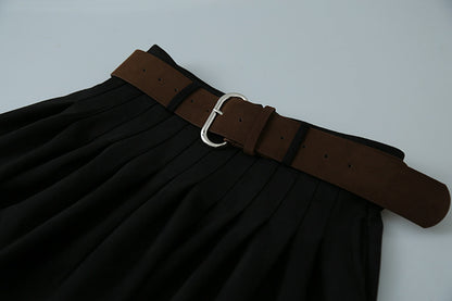 【LD11016】實拍冬季復古麂皮絨A字裙251110