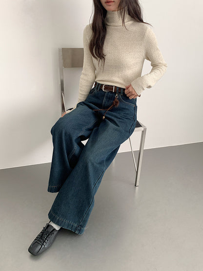 【LD11073】實拍S~XL保暖加絨加厚高腰直筒牛仔褲251209