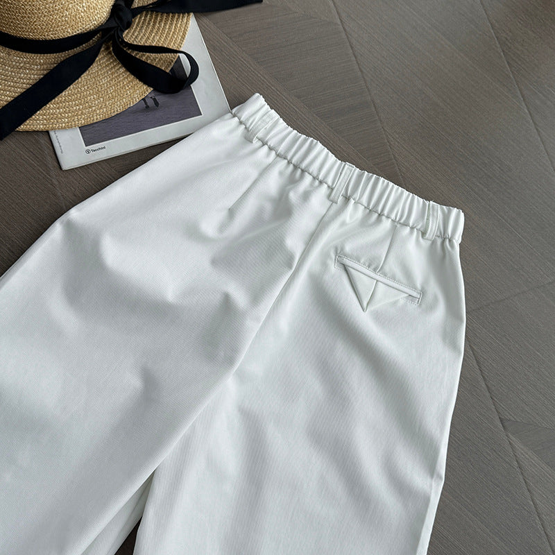 【cimK6609】日系極簡鬆弛感☕高腰寬鬆休閒顯瘦九分繭型褲/氣球褲260326