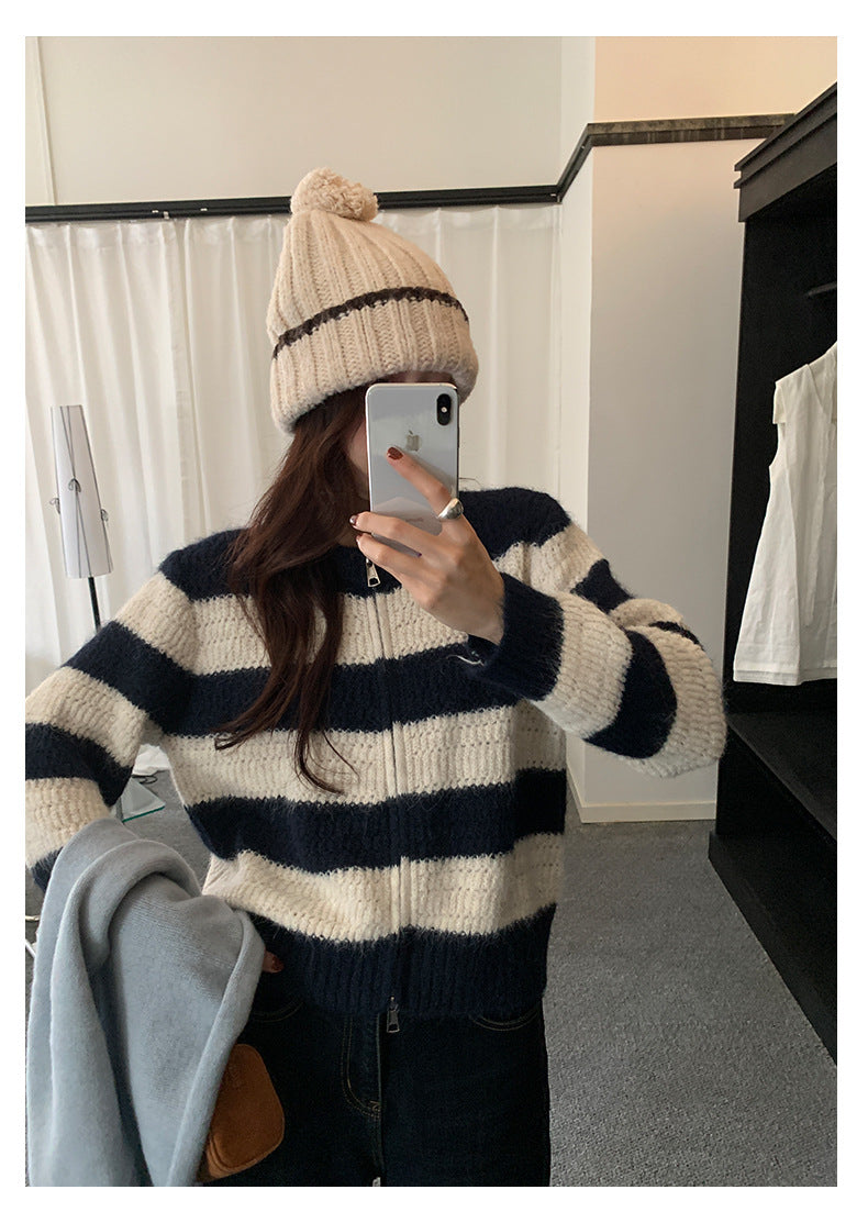 【H5494】實拍復古立體針織外套251109