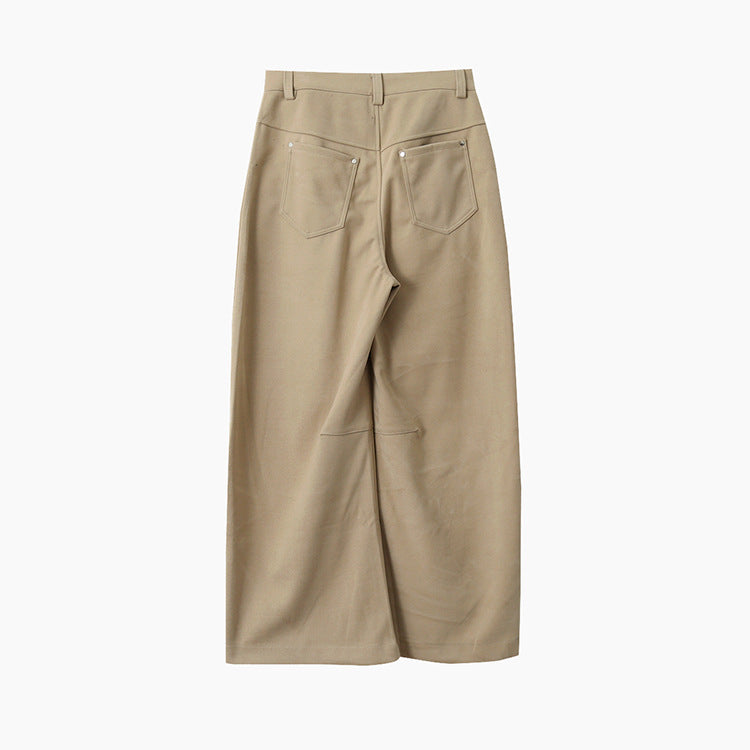 【LD3302】實拍S~XL秋冬顯瘦直筒毛呢休閒褲251103