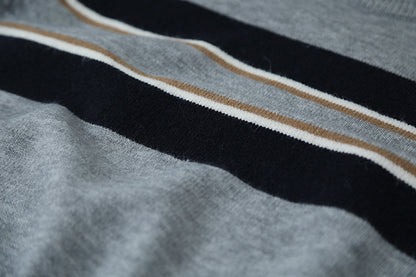 【LD11014】實拍學院感條紋圓領針織毛衣251110