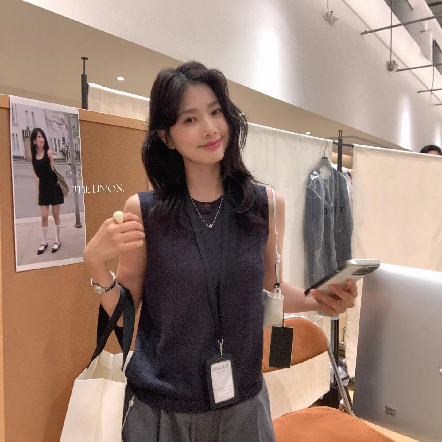 【L66127】實拍檸檬極簡高級鬆弛感☕基礎百搭前後兩穿氣質無袖背心260408