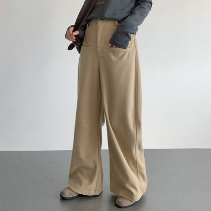 【LD3302】實拍S~XL秋冬顯瘦直筒毛呢休閒褲251103