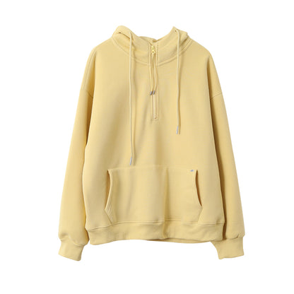 【LD11064】實拍慵懶灰色加絨加厚連帽寬鬆衞衣251209