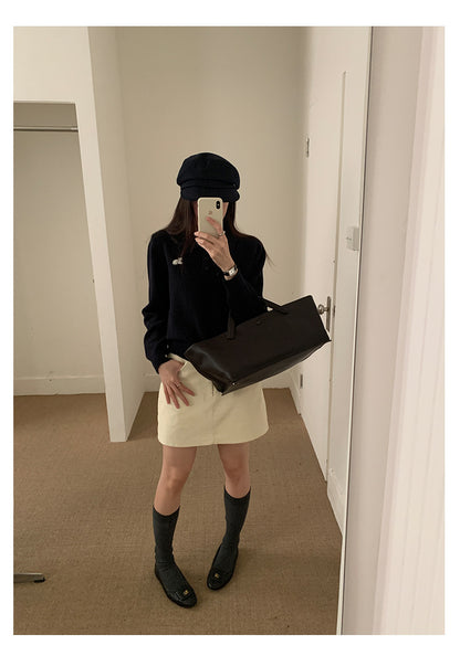 【H562】實拍秋冬S~XL必備復古高腰燈芯絨A字裙251021