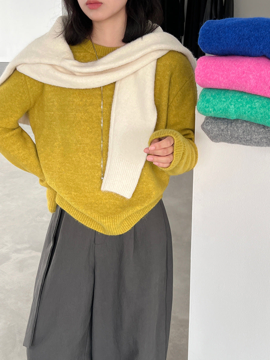 【cim5921】實拍冬季簡約保暖舒適針織毛衣（含羊毛5％）251114