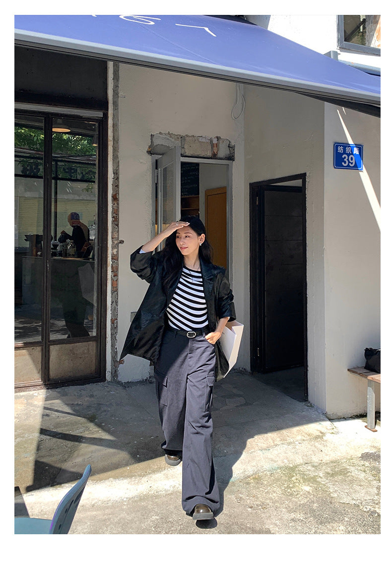 【H5399】實拍韓系簡約氣質一字領露肩針織衫250902