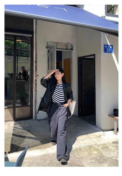 【H5399】實拍韓系簡約氣質一字領露肩針織衫250902