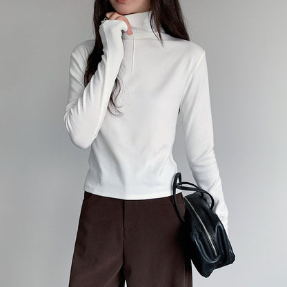 【LD11012】實拍加厚半高領6色打底長袖t恤251110