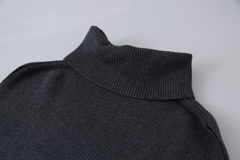 【LD11065】實拍半高領針織衫+針織背心251209