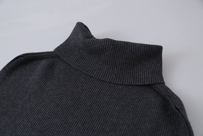 【LD11065】實拍半高領針織衫+針織背心251209