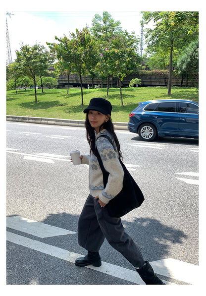 【H5450】實拍太温柔太美了～提花針織外套250923
