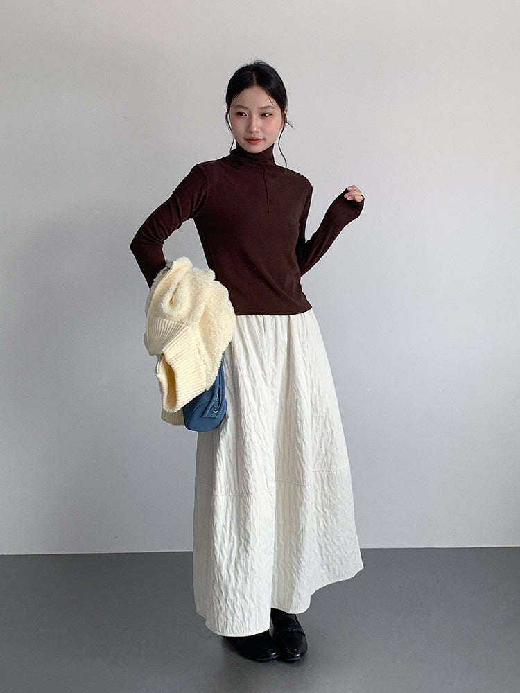 【LD11012】實拍加厚半高領6色打底長袖t恤251110