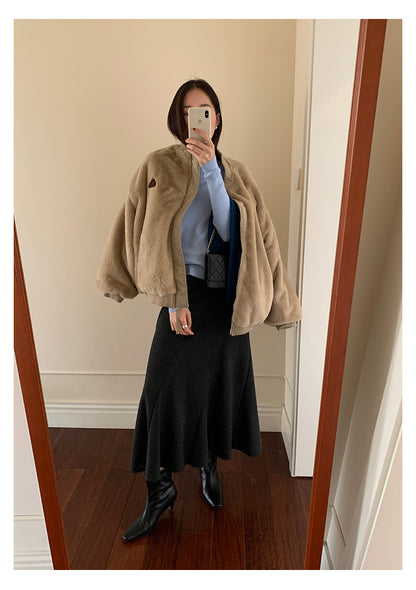 【H5520】實拍冬季法式高級魚尾裙251125