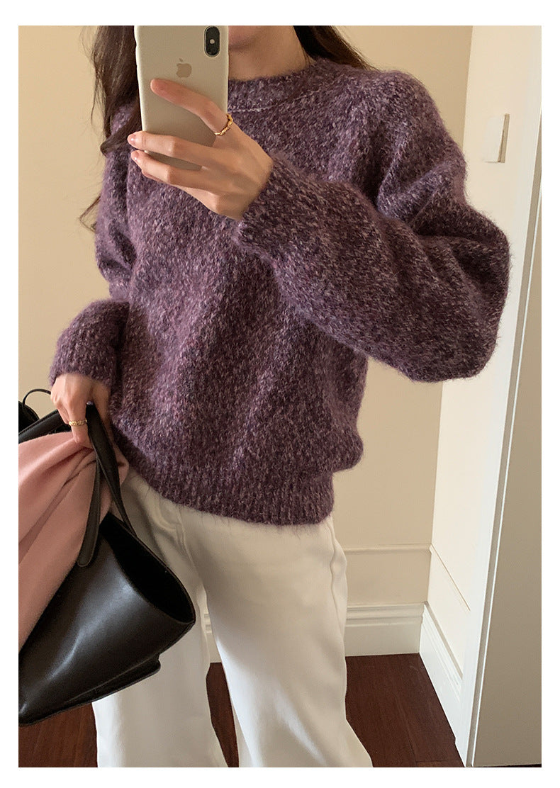 【H5505】實拍復古氣質花紗加厚針織毛衣251118