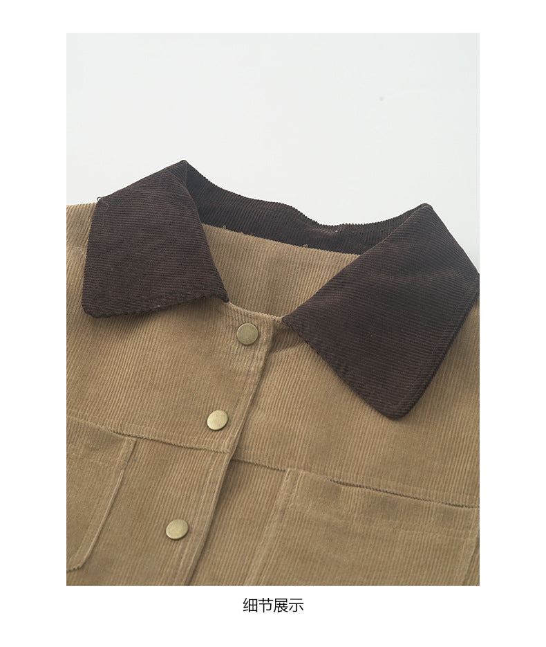 【H5500】實拍 復古燈芯絨加厚夾棉大衣外套251118