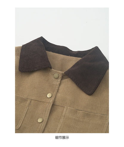 【H5500】實拍 復古燈芯絨加厚夾棉大衣外套251118