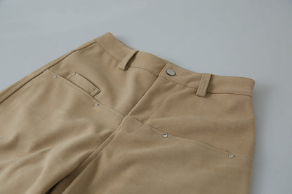 【LD3302】實拍S~XL秋冬顯瘦直筒毛呢休閒褲251103