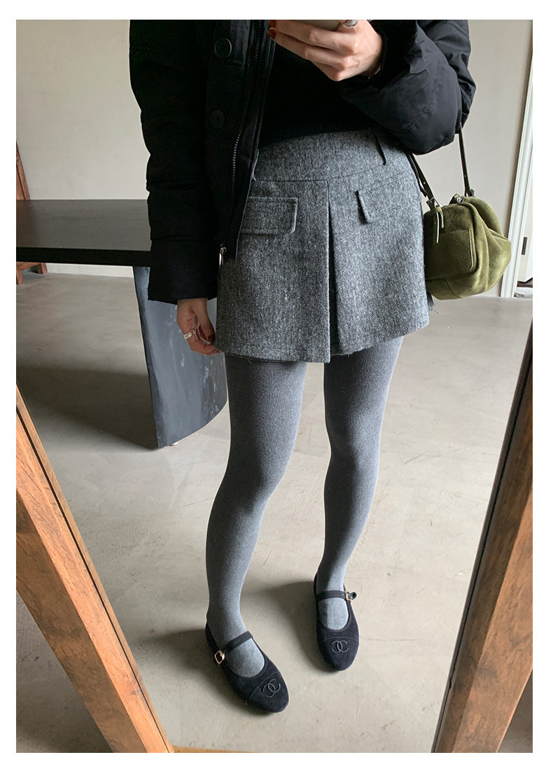 【H5523】實拍S~XL氣質千金質感高腰A字裙褲251125