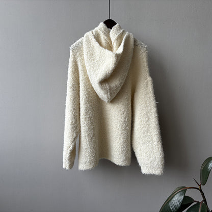 【YK259】實拍冬季慵懒奶呼呼針織毛衣+可拆卸披肩帽子(羊毛12%)251113