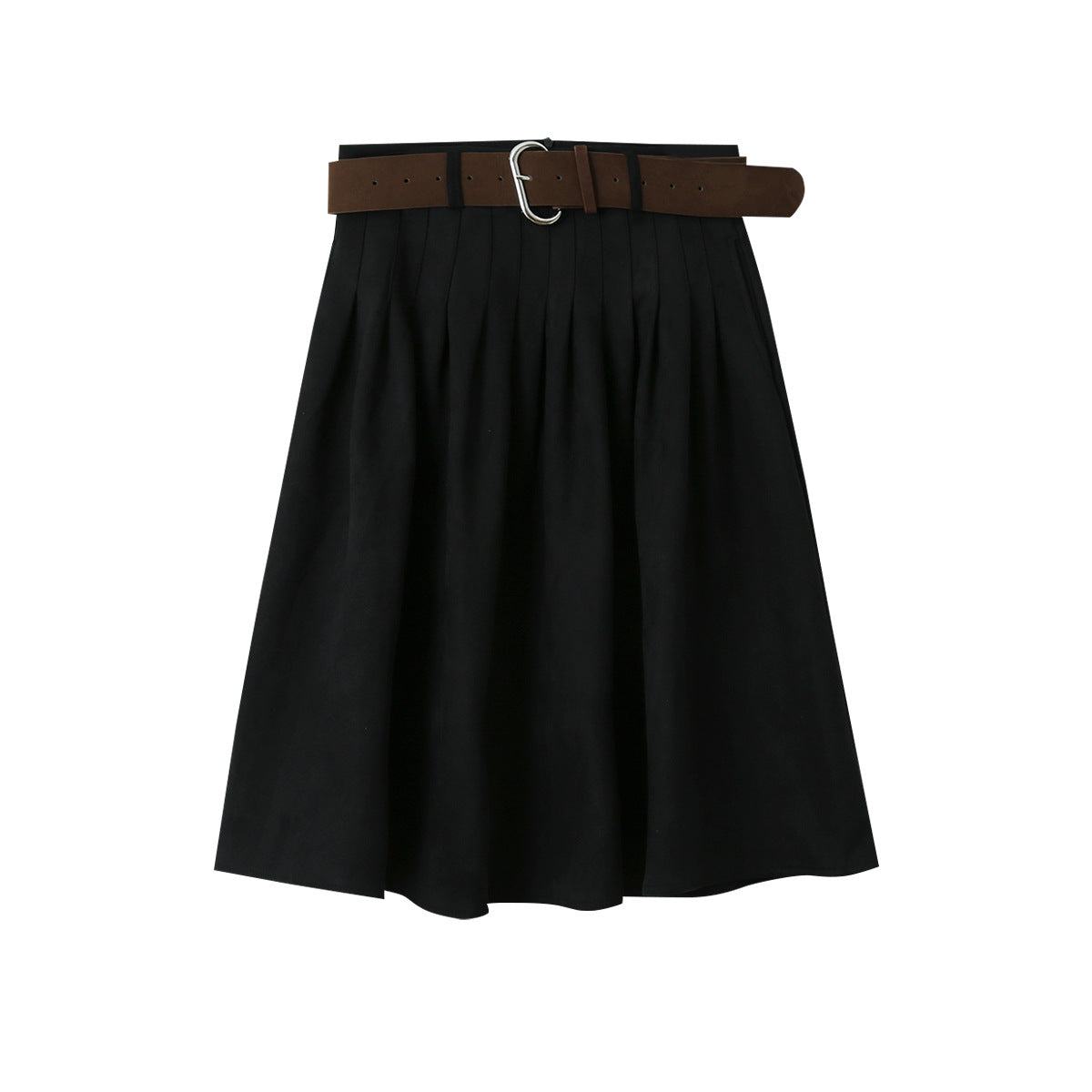 【LD11016】實拍冬季復古麂皮絨A字裙251110