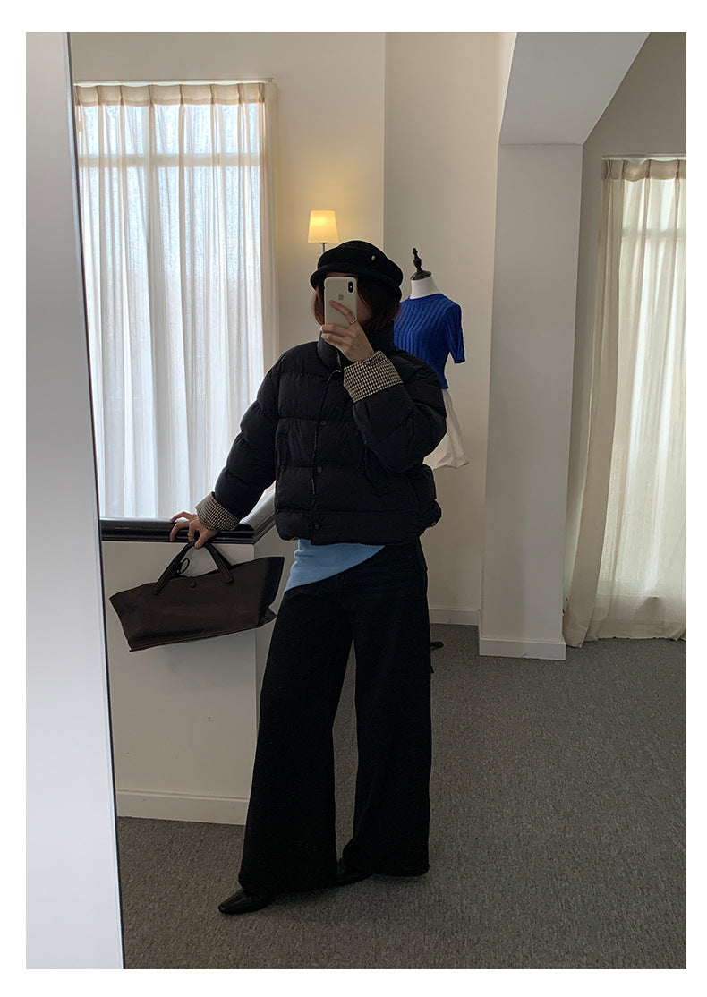 【H5509】實拍S~XL復古加絨加厚高腰直筒牛仔褲251118