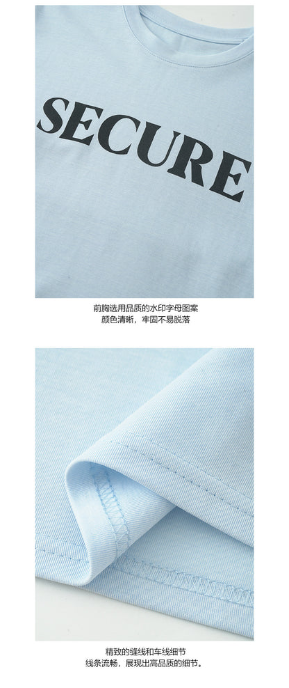 【H5166】實拍夏日寬鬆圓領印花寬鬆短袖T恤250407
