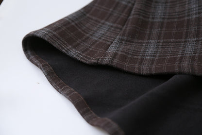 【LD11071】實拍氣質復古格紋毛呢a字裙251209