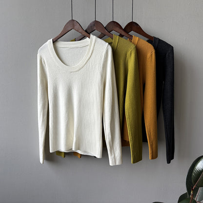 【Y275】實拍冬季U領長袖針織衫251106